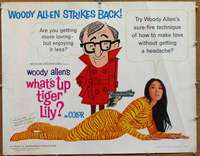 f526 WHAT'S UP TIGER LILY half-sheet movie poster '66 Woody Allen spoof!