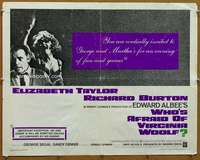 f527 WHO'S AFRAID OF VIRGINIA WOOLF half-sheet movie poster '66 Liz Taylor