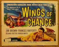 f531 WINGS OF CHANCE half-sheet movie poster '61 Jim Brown, Rafferty