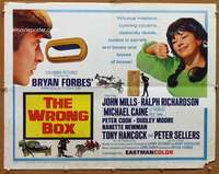 f538 WRONG BOX half-sheet movie poster '66 Michael Caine, Bryan Forbes