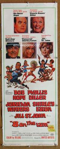 f549 8 ON THE LAM insert movie poster '67 Bob Hope, Jack Davis art!