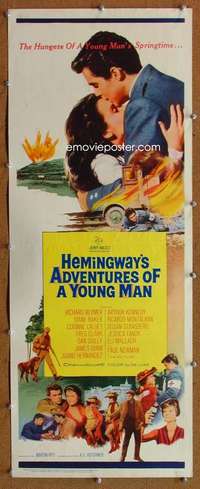 f552 ADVENTURES OF A YOUNG MAN insert movie poster '62 Newman