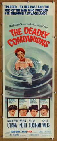 f627 DEADLY COMPANIONS insert movie poster '61 1st Sam Peckinpah!