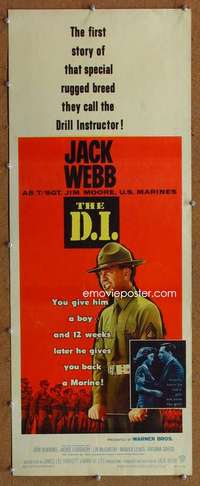 f633 DI insert movie poster '57 Jack Webb, U.S. Marines, Don Dubbins