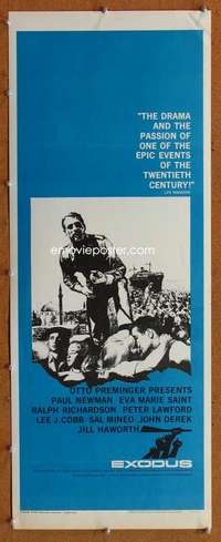 f645 EXODUS insert movie poster '61 Newman, classic Saul Bass art!