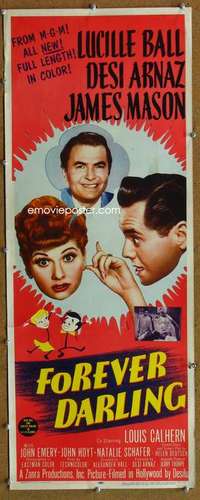 f654 FOREVER DARLING insert movie poster '56 Desi Arnaz, I Love Lucy!