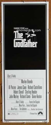 f662 GODFATHER insert movie poster '72 Francis Ford Coppola classic!