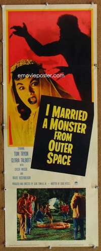 f695 I MARRIED A MONSTER FROM OUTER SPACE insert movie poster '58