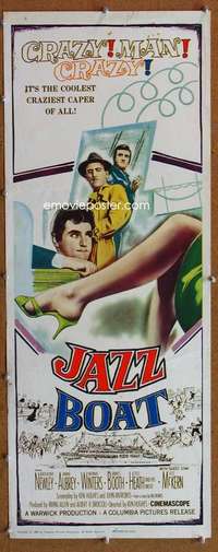 f705 JAZZ BOAT insert movie poster '60 Anthony Newley, Anne Aubrey