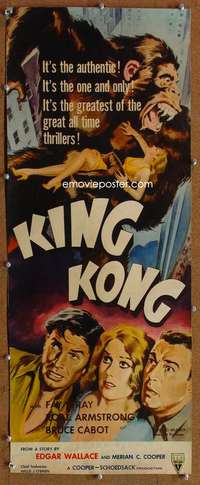 f711 KING KONG insert movie poster R56 Fay Wray, Armstrong