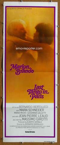 f718 LAST TANGO IN PARIS int'l insert movie poster '73 Marlon Brando