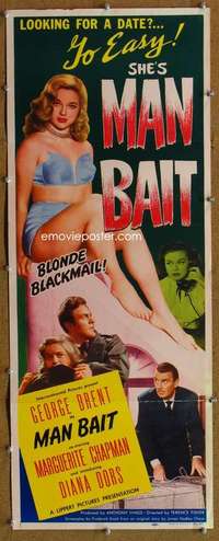 f734 MAN BAIT insert movie poster '52 best bad girl image, Diana Dors