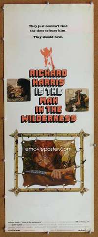 f737 MAN IN THE WILDERNESS insert movie poster '71 Richard Harris