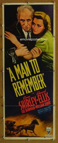 f740 MAN TO REMEMBER insert movie poster '38 Anne Shirley, Ellis