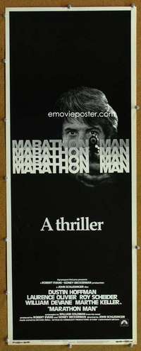 f745 MARATHON MAN insert movie poster '76 Dustin Hoffman, Schlesinger