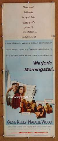 f746 MARJORIE MORNINGSTAR insert movie poster '58 Kelly, Natalie Wood