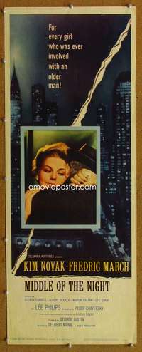 f753 MIDDLE OF THE NIGHT insert movie poster '59 Kim Novak, Chayefsky