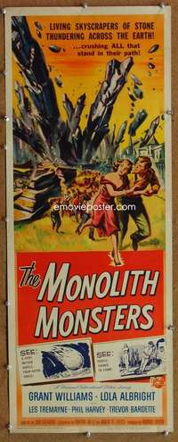 f754 MONOLITH MONSTERS insert movie poster '57 Reynold Brown art!