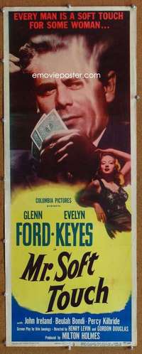 f757 MR SOFT TOUCH insert movie poster '49 Ford, Keyes, gambling!