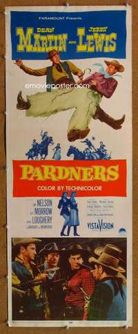 f796 PARDNERS insert movie poster '56 Jerry Lewis, Dean Martin
