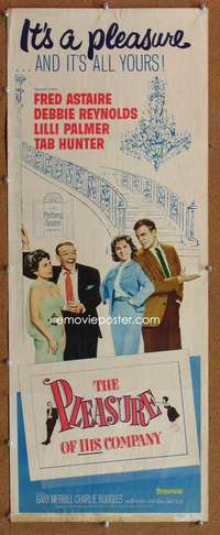 f804 PLEASURE OF HIS COMPANY insert movie poster '61 Fred Astaire