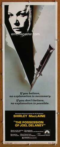 f810 POSSESSION OF JOEL DELANEY insert movie poster '72 voodoo!