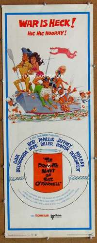 f816 PRIVATE NAVY OF SGT O'FARRELL insert movie poster '68 Bob Hope