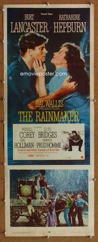 f826 RAINMAKER insert movie poster '56 Burt Lancaster, Kate Hepburn