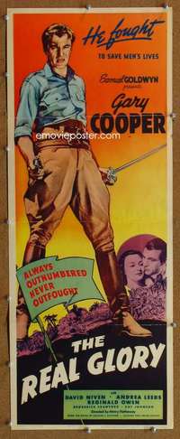 f830 REAL GLORY insert movie poster '39 Gary Cooper, David Niven