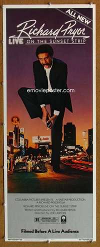 f837 RICHARD PRYOR LIVE ON THE SUNSET STRIP insert movie poster '82