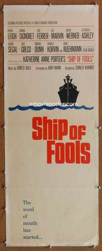 f867 SHIP OF FOOLS insert movie poster '65 Vivien Leigh, Signoret