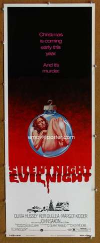 f871 SILENT NIGHT EVIL NIGHT insert movie poster '75 different art!