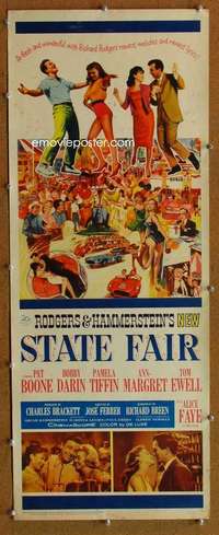 f891 STATE FAIR insert movie poster '62 Pat Boone, Bobby Darin