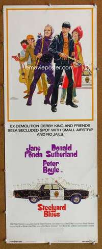 f892 STEELYARD BLUES insert movie poster '72 Jane Fonda, Sutherland