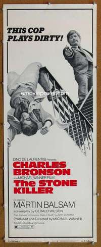 f895 STONE KILLER insert movie poster '73 Charles Bronson, gangsters!
