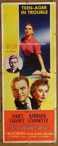f917 THESE WILDER YEARS insert movie poster '56 Cagney & bad girl!