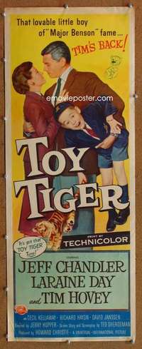 f929 TOY TIGER insert movie poster '56 Jeff Chandler, Laraine Day