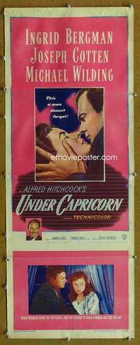 f936 UNDER CAPRICORN insert movie poster '49 Ingrid Bergman, Hitchcock
