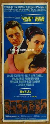 f942 VIPs insert movie poster '63 Elizabeth Taylor, Richard Burton