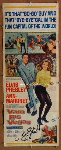 f944 VIVA LAS VEGAS insert movie poster '64 Elvis, Ann-Margret