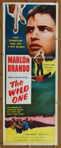 f953 WILD ONE insert movie poster '53 Marlon Brando, Lee Marvin