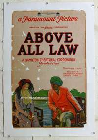 g265 INDIAN TOMB linen one-sheet movie poster '21 Conrad Veidt, fantasy, Above All Law