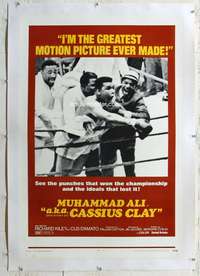 g266 AKA CASSIUS CLAY linen one-sheet movie poster '70 boxing Muhammad Ali!