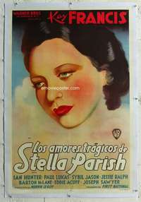 g048 I FOUND STELLA PARISH linen Argentinean movie poster '35