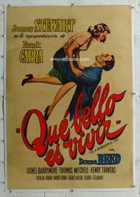 g050 IT'S A WONDERFUL LIFE linen Argentinean movie poster R55 Capra