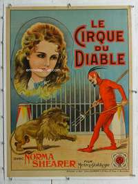 g177 DEVIL'S CIRCUS linen Belgian 24x33 movie poster '26 Norma Shearer