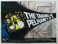 g212 TAKING OF PELHAM ONE TWO THREE linen British quad movie poster '74