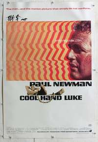 g313 COOL HAND LUKE linen one-sheet movie poster '67 Paul Newman classic!