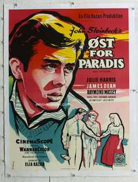 g027 EAST OF EDEN linen Danish movie poster '55 James Dean, Steinbeck
