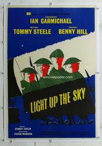 g388 LIGHT UP THE SKY linen English one-sheet movie poster '60 Benny Hill